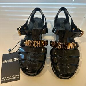Moschino Rubber Gladiator Sandals 41